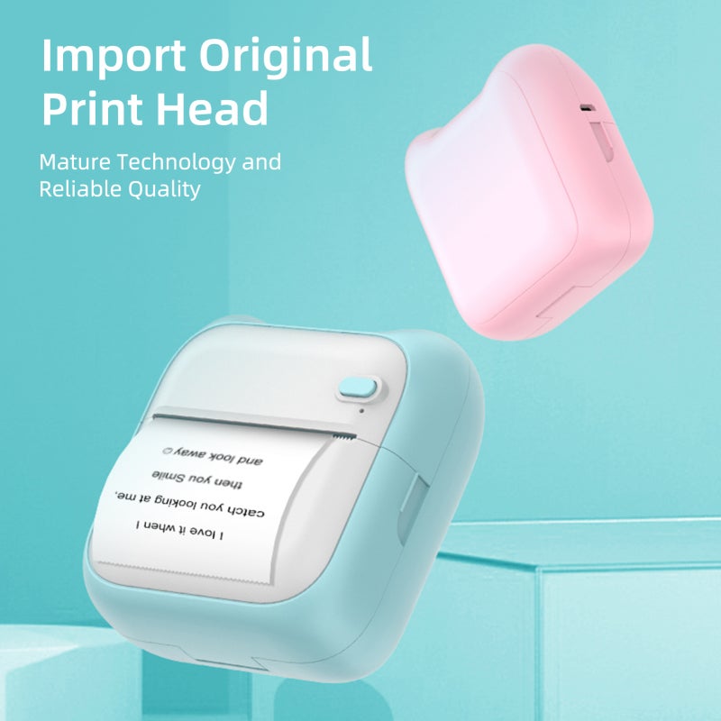 Mini Photo Printer 57x25mm Inkless Pocket Printer - Wireless BT 4.0 Portable Printer for Home Office Travel - Image 5