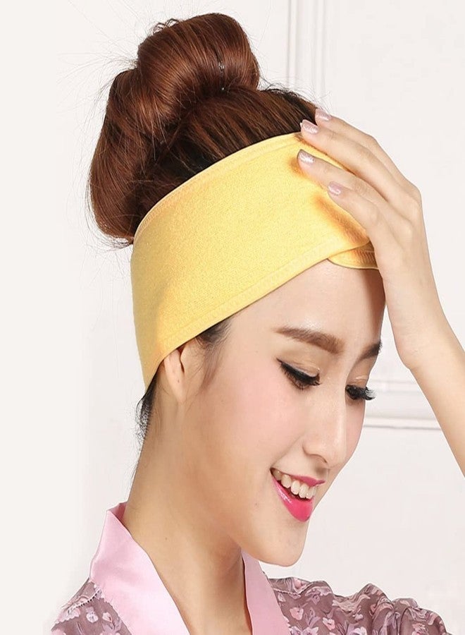 Myynti Spa Headband Facial Make up Hair Band Adjustable Washable Head Wrap Stretch Towel Yoga Sport Multiuse Multicolor Pack of 2 - Image 2