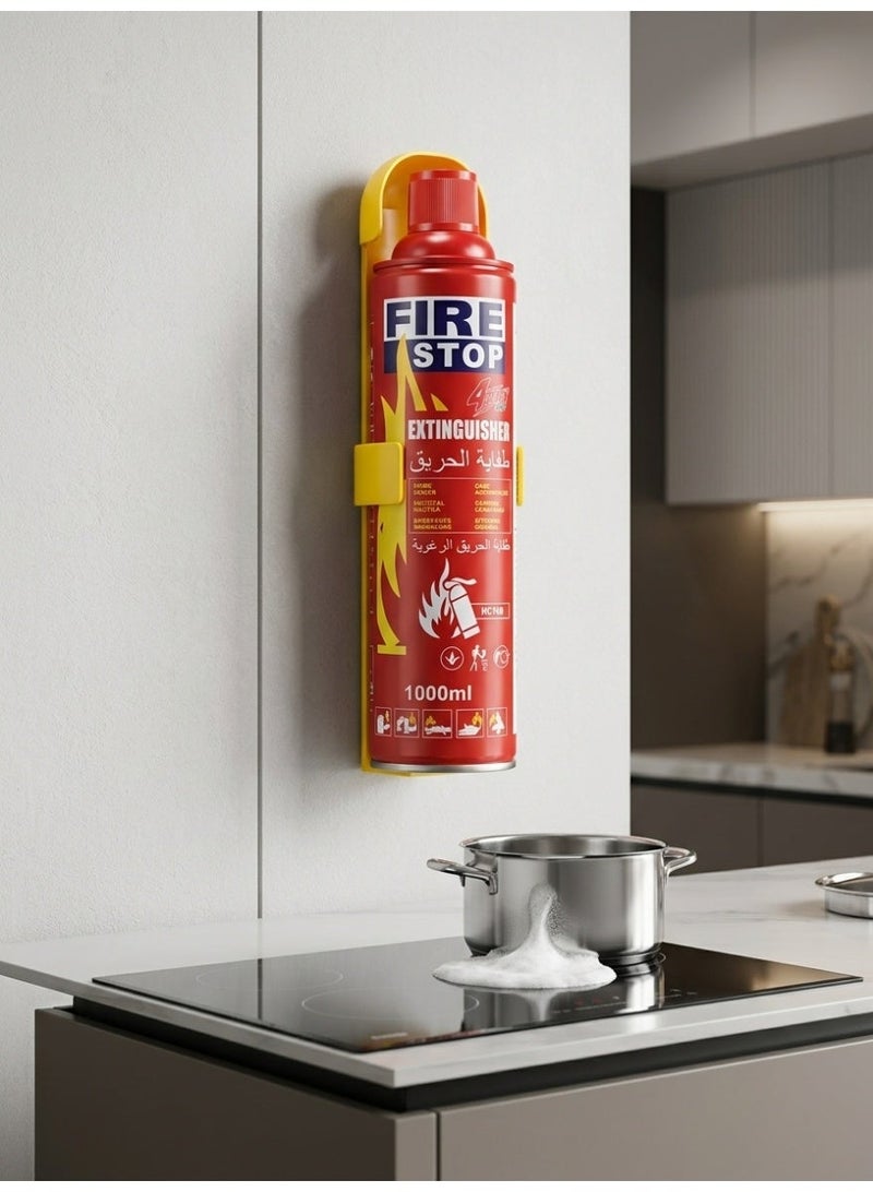 FIRE STOP Car fire extinguisher, 1000ml Fire Stop; Mini fire extinguisher; Car extinguisher; For truck; For kitchen; Car fire extinguishers; Car fire extinguisher for travel, trips, gifts, new gift - Image 1