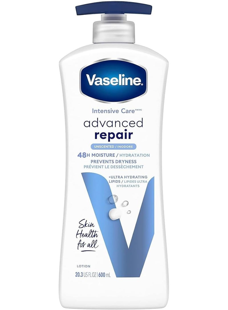 Vaseline Intensive Care Advanced Repair Unscented Healing Moisture Lotion, 20.3 oz (Pack of 2) - Image 1
