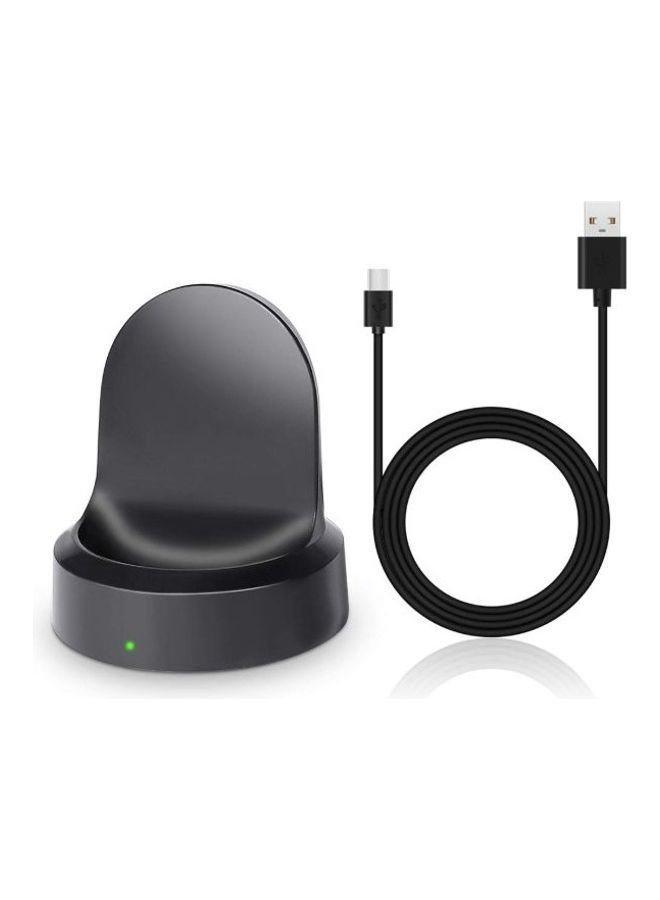NIBEMINENT Wireless Smartwatch Charger Dock Pad For Samsung Gear S3 Smart Watch Black  - Image 1