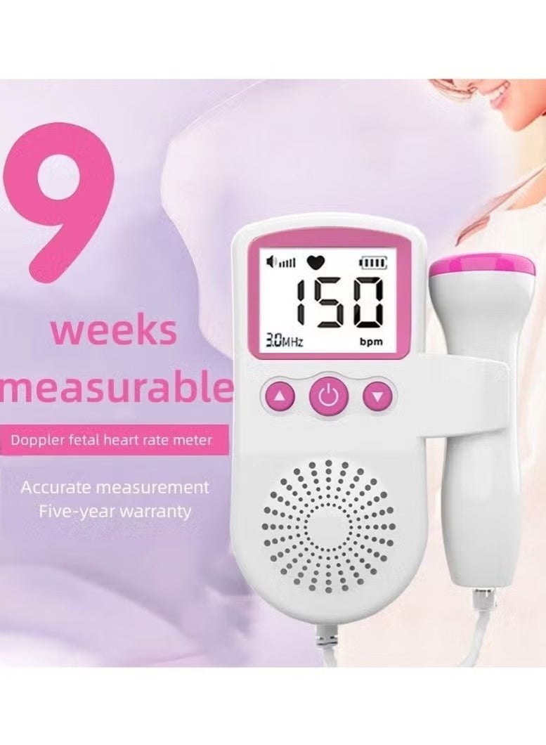 JWSISSIE Fetal Heart Rate Monitor, Portable Ultrasound Doppler, with LCD Screen - Image 3