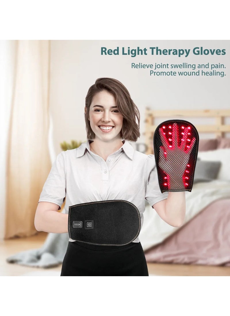 General 50 LED Infrared Light Therapy Gloves for Hand Pain Relief 660nm 850nm Red Light Therapy to Eliminate Inflammation  - Image 2