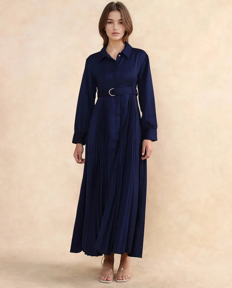 ريريزم Women's Formal Dress With Pleated Detail