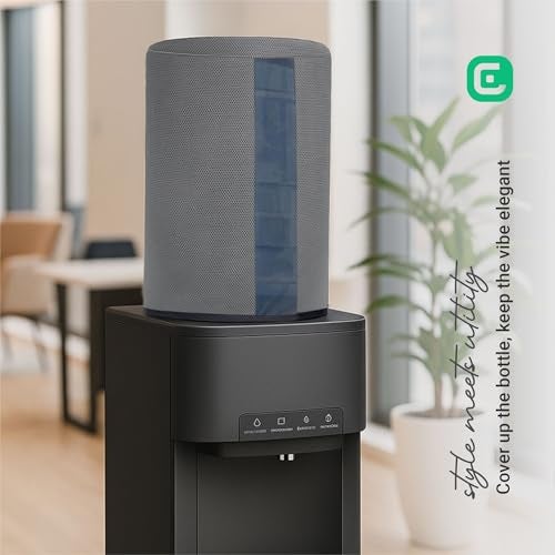 Crasome Water Dispenser for 20 ltr / Litre Bottle Jar Cover with Transparent Strap - Grey (DC-TS-Grey) - Image 5