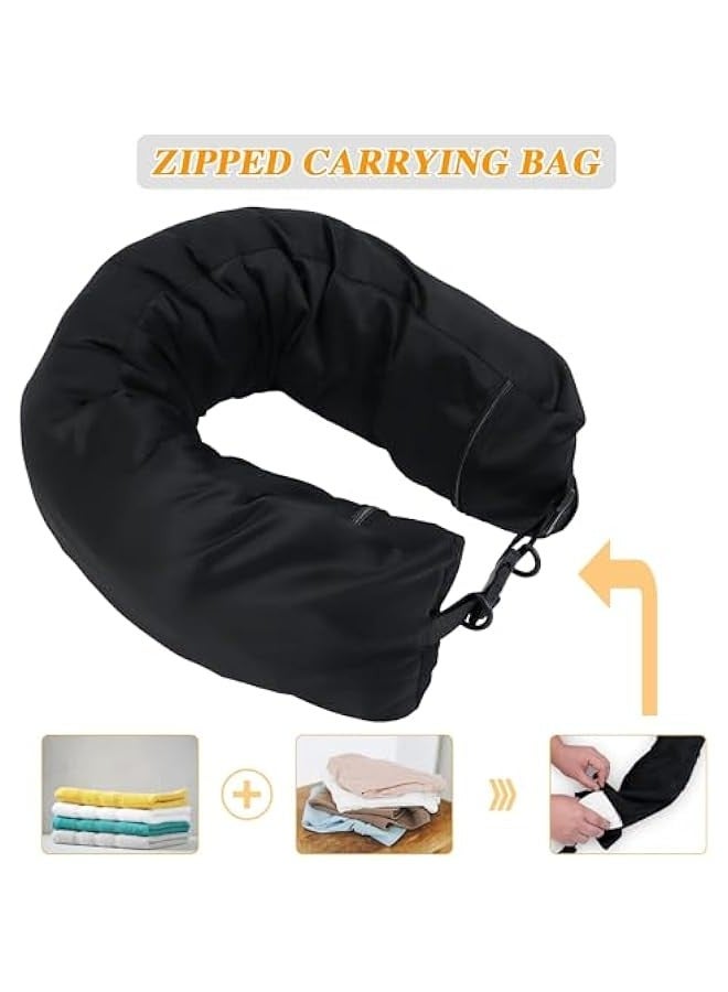 TRASSLE Travel Pillow Stuffable with Clothes Adjustable Stuffable Travel Neck Pillow, Waterproof Travel Pillowcase for 3 Days’ Essentials, No Filler, Comfortable Lycra Fabric  - Image 4