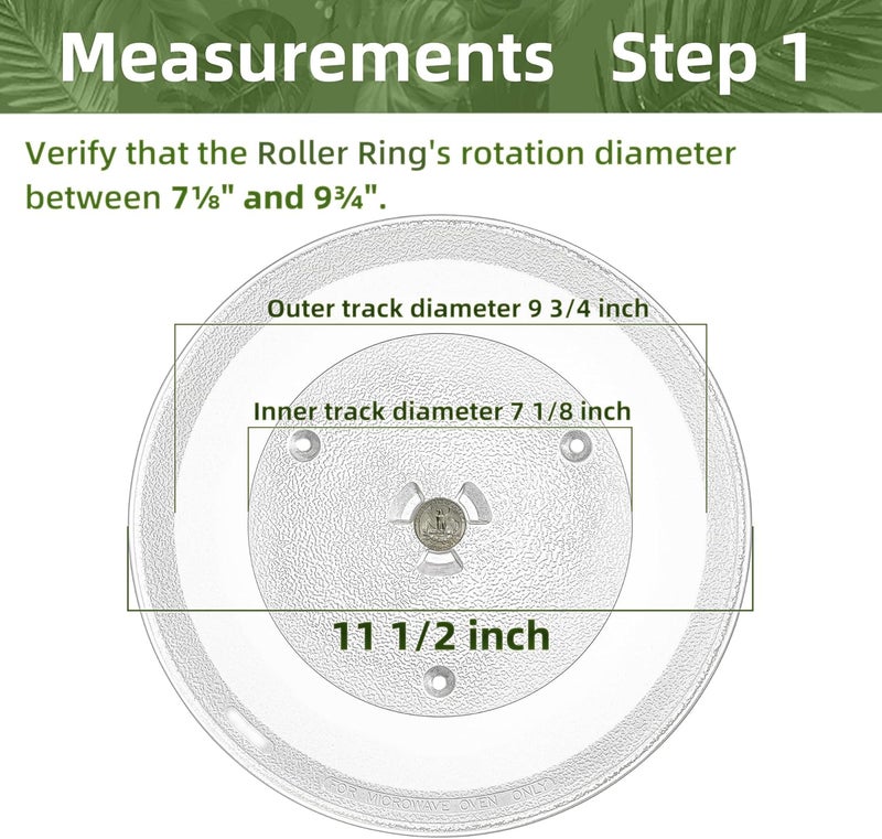 Gemroom 11.5" Microwave Turntable Compatible with Samsung DE63-00624A DE74-20102D, 11 1/2 inch Replacement Microwave Glass Plate for GE WB49X10097 WB49X10224 - Image 2