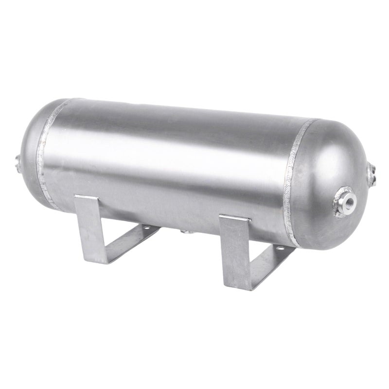 ZHSYMX 3 Gallon (12 Liter)5 Ports compressed air storage tank air ride receiver tank for Air Ride Suspension Car Train Truck Horn Silver - Image 1