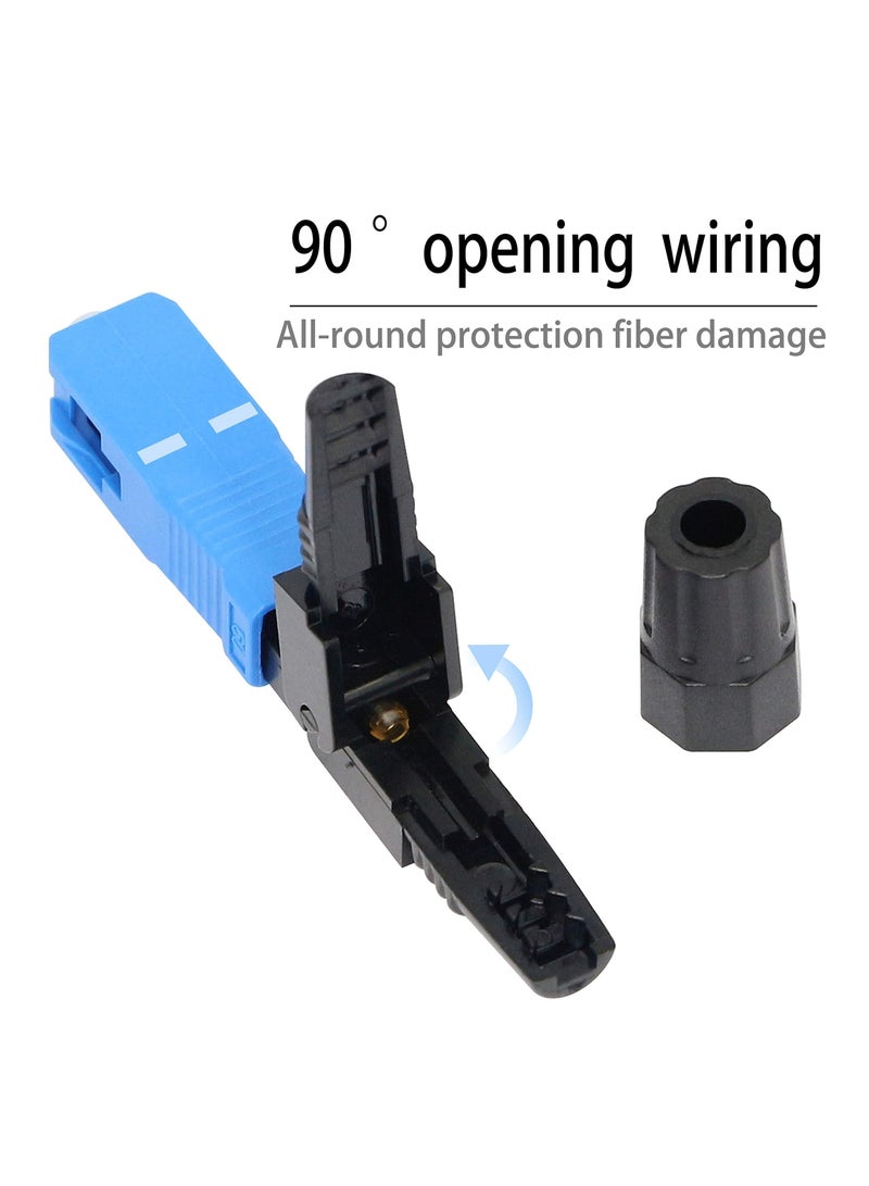 KASTWAVE FTTH SC/ UPC (APC)-C موصل سريع من الألياف، محول موصل سريع من الألياف البصرية لـ FTTH ODF CATV (10 قطع) - Image 3