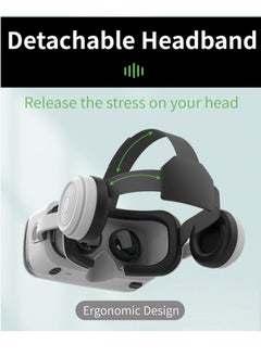 في آر شينيكون G15E VR نظارات IMAX 3D أفلام الواقع الافتراضي نظارات الواقع الافتراضي Google Cardboard Box VR خوذة للهاتف 4.7-7 بوصة، تدعم عصا التحكم في الألعاب (أسود)  - Image 4