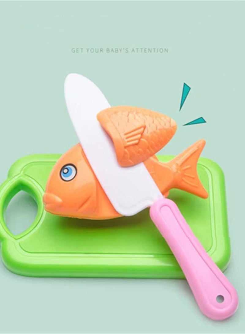 Kutis 68-Piece Kitchen Pretend Cutting Fruits Vegetables Game Set Kids Toy Gifts 25 x 17 x 13 cm - Image 4