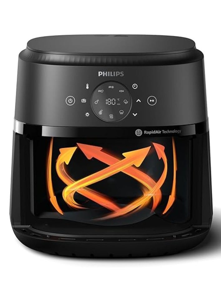 Philips Airfryer XL - 1700W, 50/60Hz, 6.2L, 1.2KGs, See-through Window, 13-in-1 Cooking Functions, Rapid Air Technology, Black - NA230/00 6.2 L 1700 W NA230/00 black - Image 3