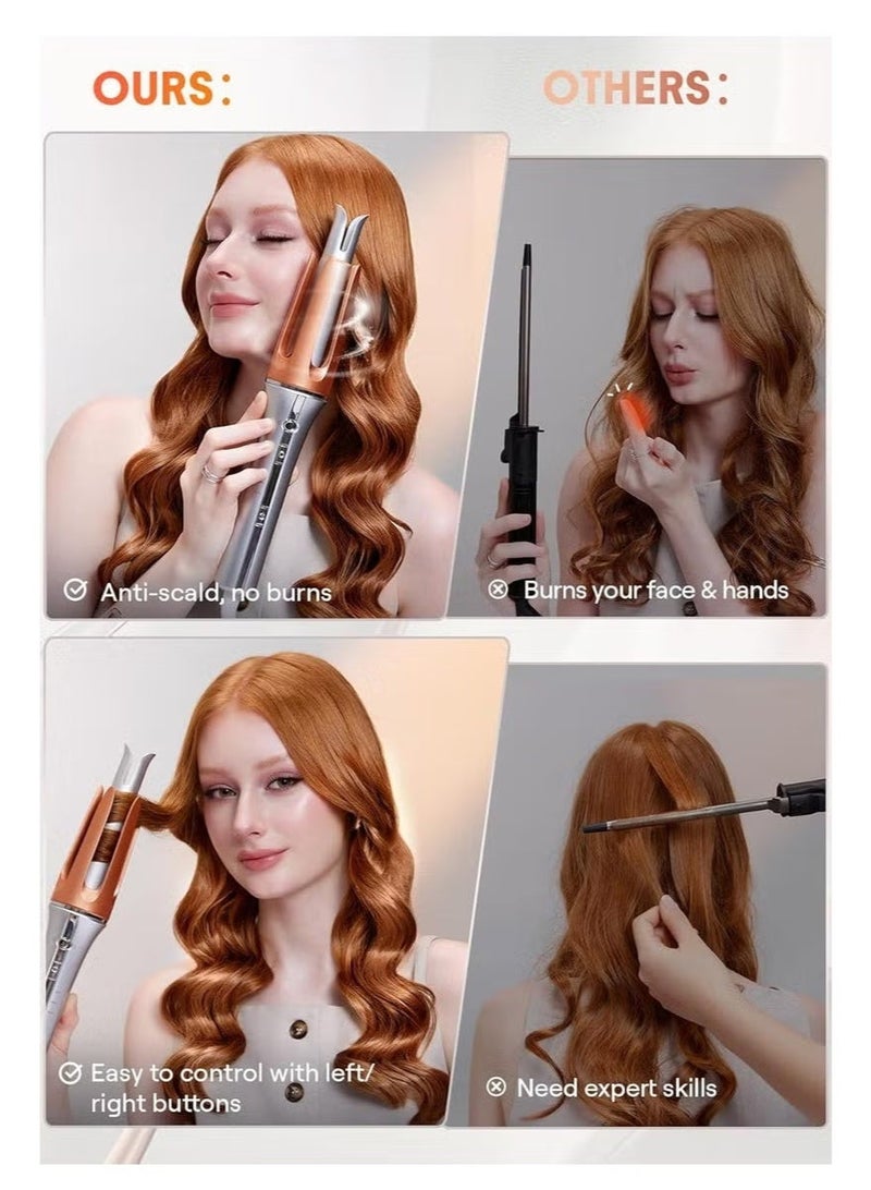 Auto-Rotating Hair Curler 1-Inch Barrel with 3 Adjustable Temperatures, Anti-Tangle & Anti-Scald Technology - Image 1