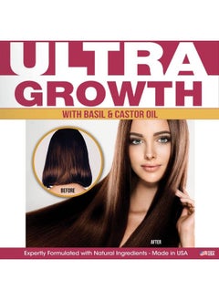 difeel Ultra Growth Basil & Castor Hair Oil Leave In Conditioning Treatment 8 Oz. - Large Bottle  - Image 4