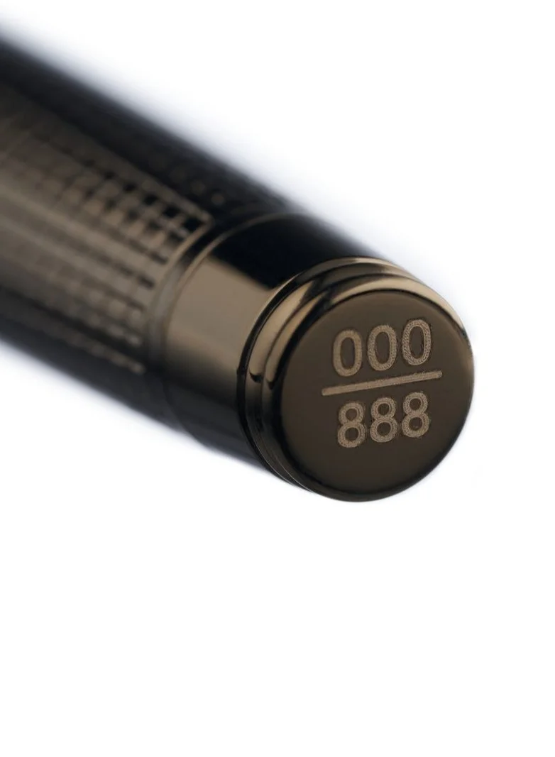 Ancora 1919 Rapide TG Limited 888 Edition Refillable Rollerball Pen - Engraved Luxury Pen with Leather Box - Gift for Men & Women - Blue Ink