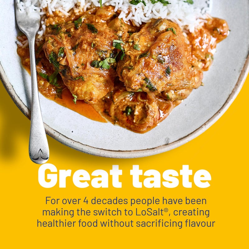 LOSALT - Reduced Sodium Salt | Original (non-iodised) | Great Tasting Salt Alternative/Substitute with 66% less sodium | 12.3oz/350g tub (pack of 1) - Image 2