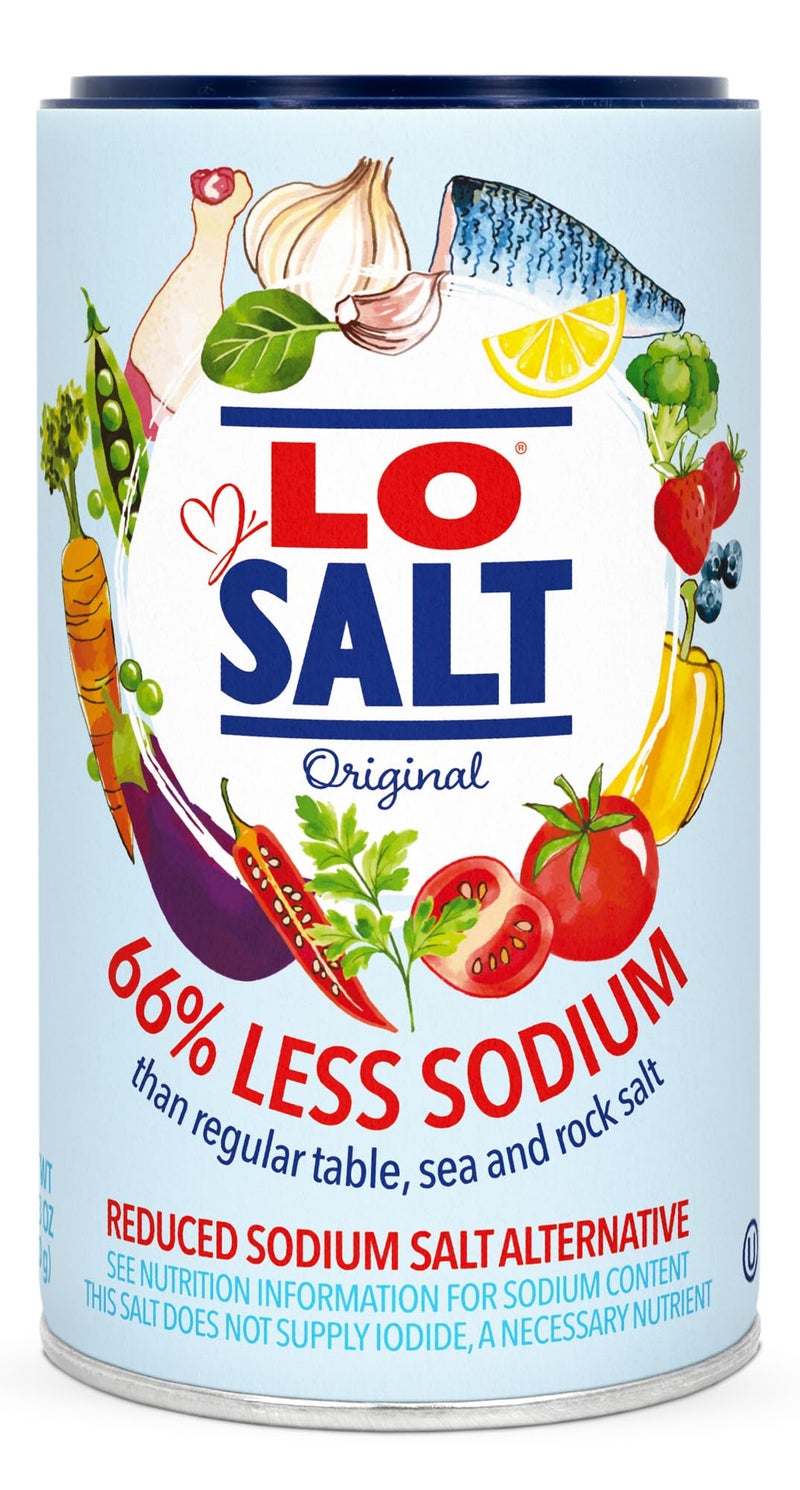 LOSALT - Reduced Sodium Salt | Original (non-iodised) | Great Tasting Salt Alternative/Substitute with 66% less sodium | 12.3oz/350g tub (pack of 1) - Image 1