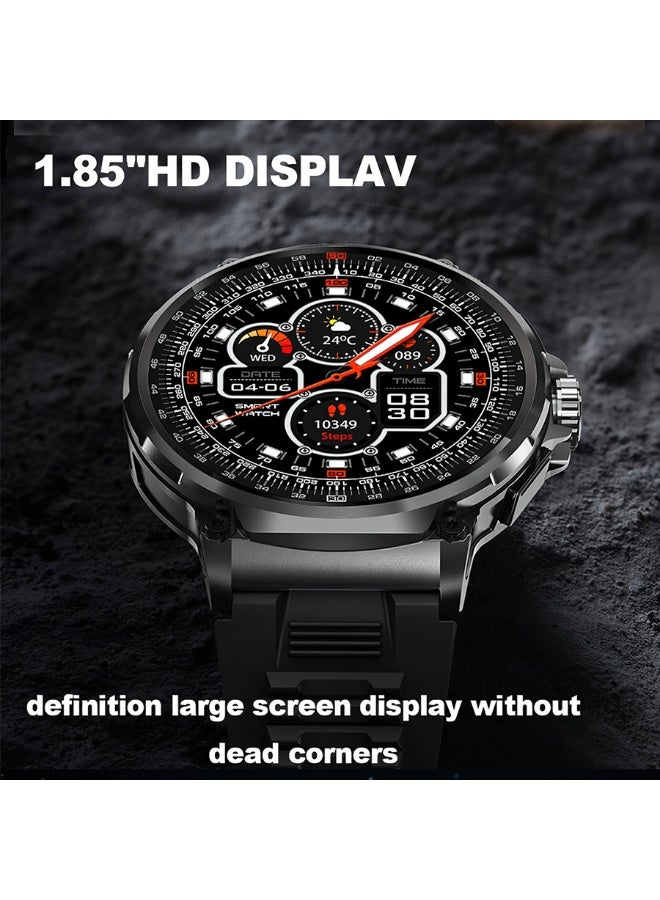 RollsTimi  Men's Smart Bluetooth Sports Watch, All-Day Health Tracking, Sports And Sleep Monitoring, 1.85 Inch Hd Full Touch Screen, Bluetooth Call Answering And Dialing, Long Battery Life, RT V69 - Image 3
