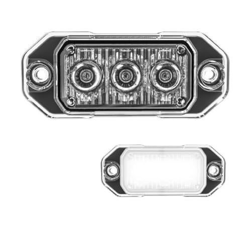 SpeedTech Lights Z-3 9W LED Strobe Light, Clear/White, Surface Mount, 22 Patterns, SAE J595 Certified - Image 1