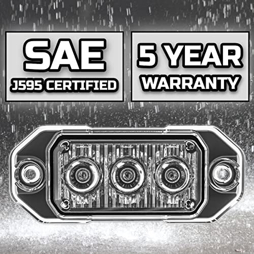 SpeedTech Lights Z-3 9W LED Strobe Light, Clear/White, Surface Mount, 22 Patterns, SAE J595 Certified - Image 2