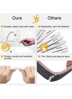 BLESWIN Professional Nail Files, Emery Board Nail File For Natural Nails 100/180/240 Grit Nail Files For Acrylic Nails 12Pcs Fine Grit Nail File Manicure Tools Coarse Fingernail Files (180/240 Grit)  - Image 5