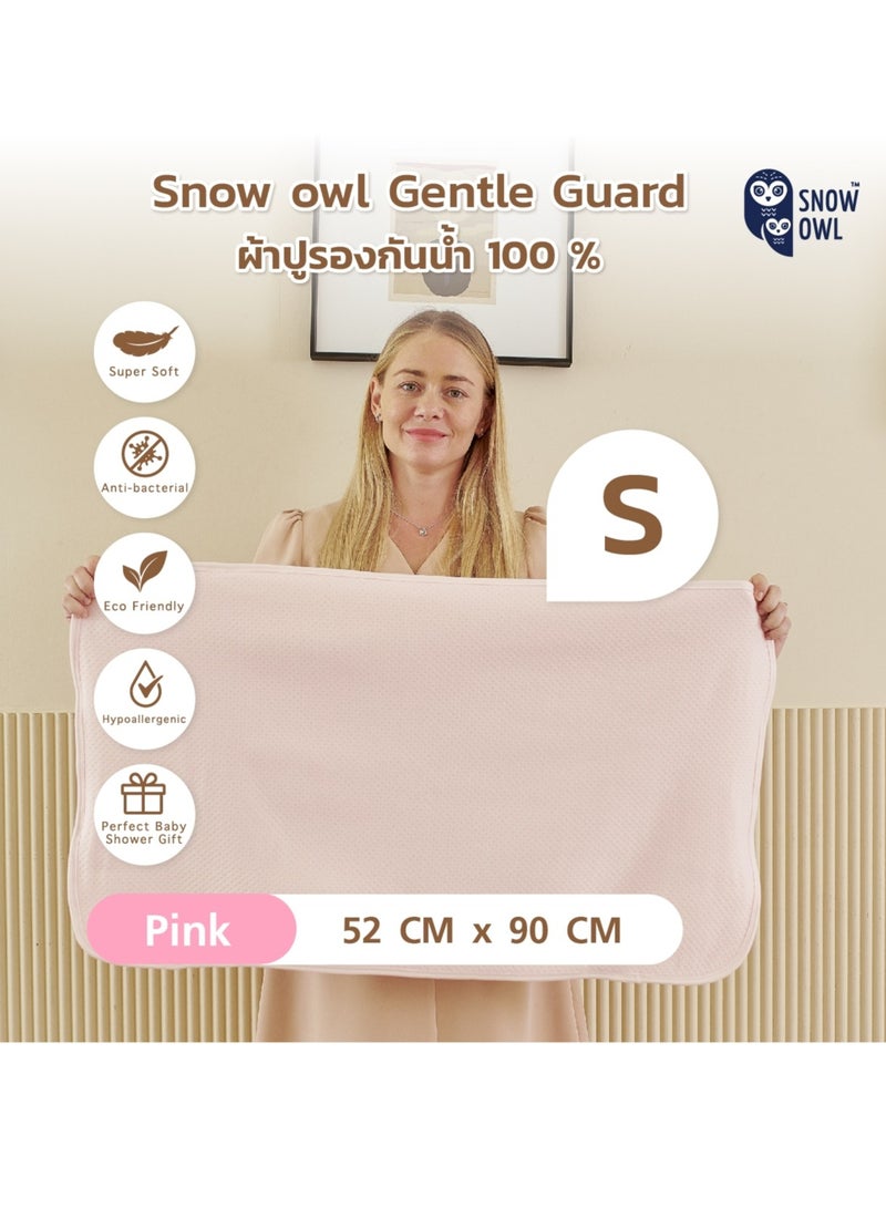 بومة الثلج وسادة واقية من الخيزران مقاومة للماء من Snow Owl (مقاسات S/M/L) - وردي، مقاس S - Image 1