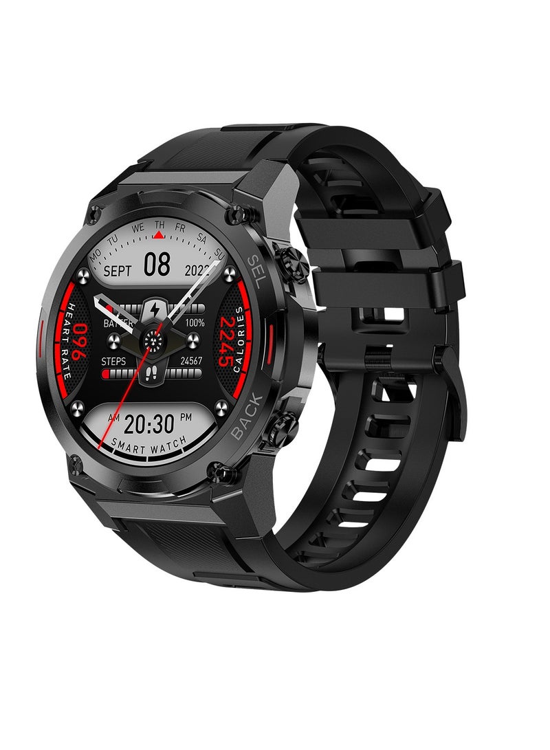 DM51 Smart Watch, 1.43 Inch Amoled Always On Screen Sports Watch, Durable And Comfortable NFC Bluetooth Activity Tracker Watch For Kids And Adults, (1pc, Black, DM51)