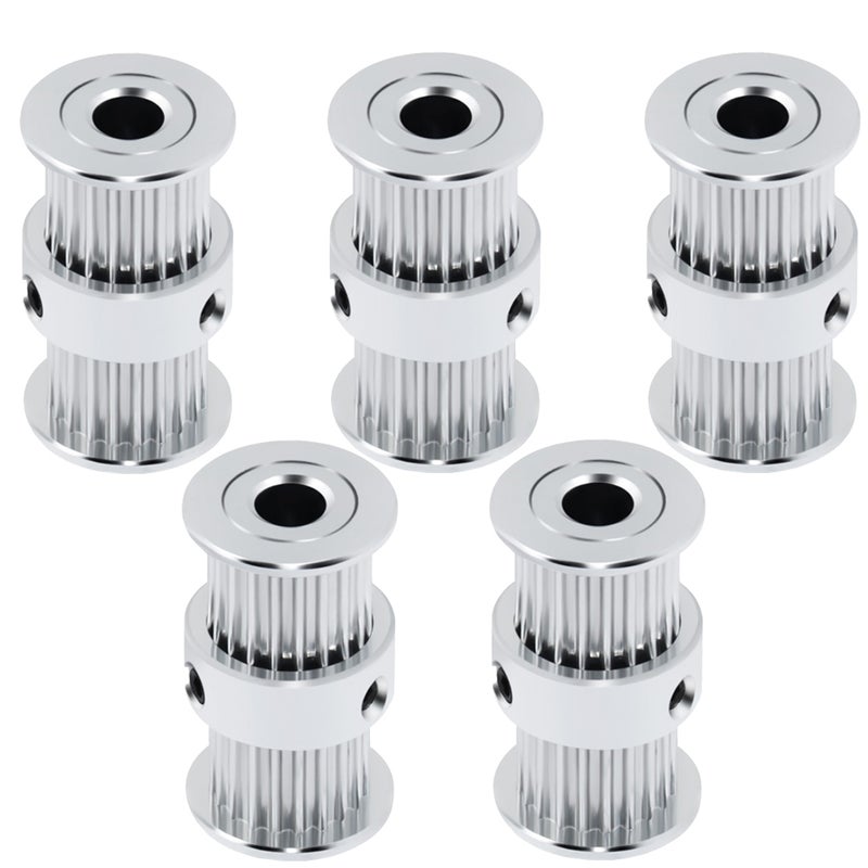10 pcs Aluminum Alloy 2GT 20 Teeth 5mm Bore Timing Belt Idler Pulley Drive Gear for 3D Printer ( ) - Image 4