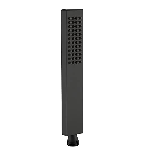 Asyas Square Solid Brass Hand Held Shower Head Black - Image 1