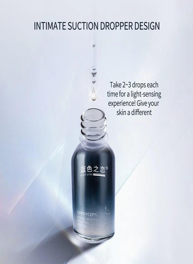 BLUE LOVE 1PC Cordyceps Facial Essence Serum - Reduces Fine Lines & Wrinkles, Hydrating & Anti-Aging Formula with Natural Ingredients for All Skin Types - Image 4