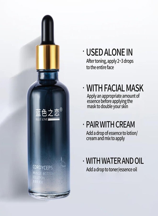 BLUE LOVE 1PC Cordyceps Facial Essence Serum - Reduces Fine Lines & Wrinkles, Hydrating & Anti-Aging Formula with Natural Ingredients for All Skin Types - Image 5