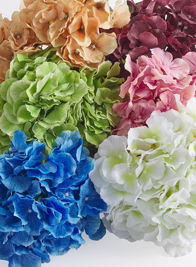 Noon East Hydrangea 1pc Flower Bunch with 5 buds – White | 43cm Artificial Flower Bunch | Ideal for Wedding, Living Room Decor, Hotel, Party Decoration, and DIY Décor - Image 4