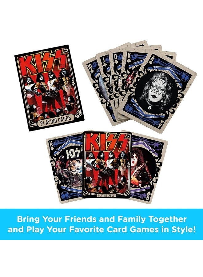 AQUARIUS KISS Playing Cards - KISS Themed Deck of Cards for Your Favorite Card Games - Officially Licensed KISS Merchandise & Collectibles - Poker Size with Linen Finish - Image 2