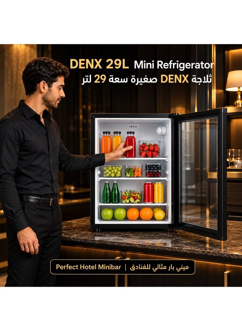 دينكس ثلاجة صغيرة DENX سعة 29 لتراً DX4501 – ثلاجة مدمجة وموفرة للطاقة تعمل بنظام التبريد المباشر - Image 4