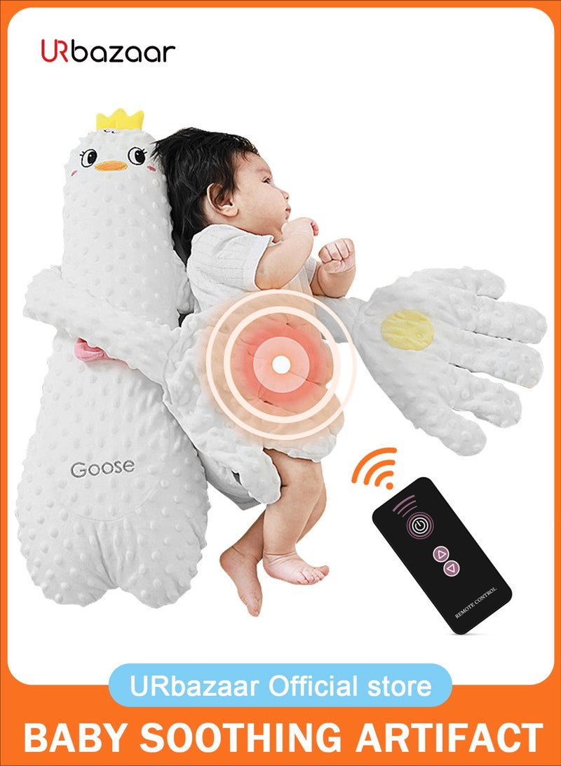 أوربازار صفعة الطفل للنوم، رفيقة مساعدة على النوم لمنع فزع الطفل، لعبة تربيت مهدئة للنوم مع وسادة راحة يد مهدئة، محاكاة قابلة للتعديل بثلاث مستويات لصفعة راحة يد الأم التلقائية - Image 1