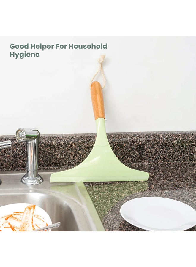 Home Pro مجفف نوافذ من الخيزران من هوم برو تصميم خشبي سطوح خالية من الخطوط بلاستيك مرن لتنظيف سهل تخزين معلق سهل - Image 2