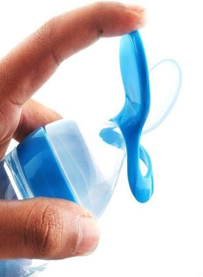 Sanvi Newborn Baby Silicone Squeeze Serial Feeding Bottle Food Dispensing Spoon Fruit Feeder for Baby Kids (Blue) - Image 2