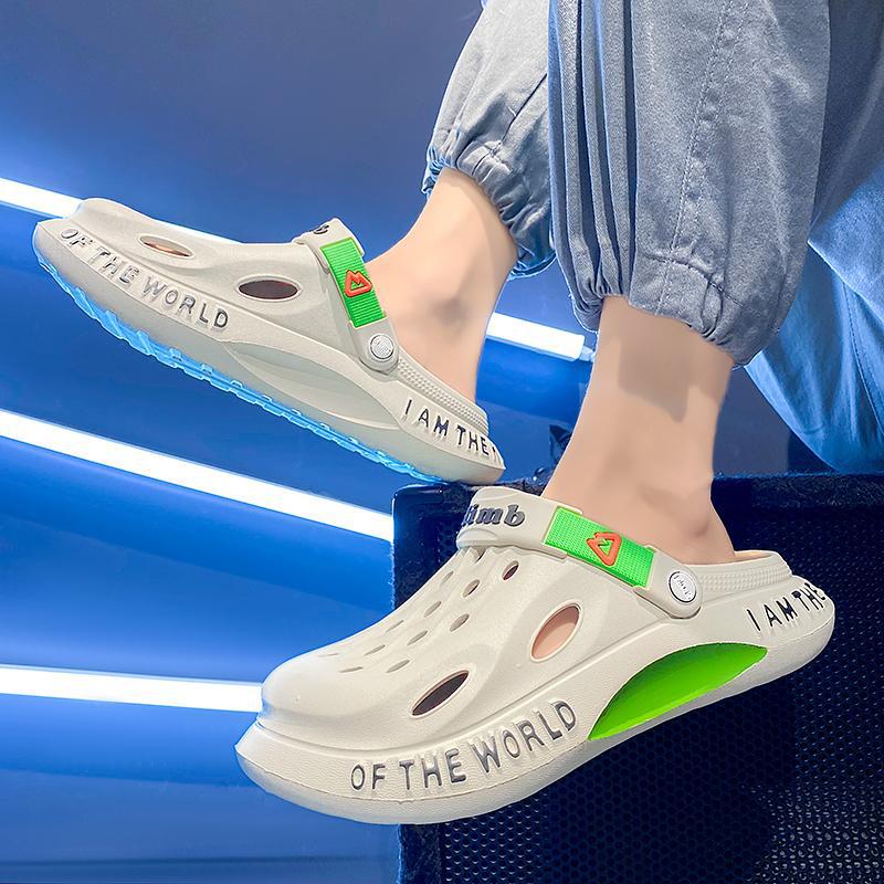 Popular Men'S Slippers, Clogs, Non-Slip, Wear-Resistant, Deodorant, Summer Outdoor Non-Stinky Feet, Thick-Soled Casual Shoes - Image 1