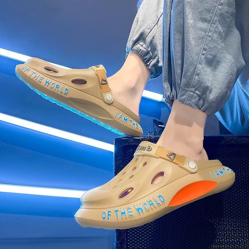 Popular Men'S Slippers, Clogs, Non-Slip, Wear-Resistant, Deodorant, Summer Outdoor Non-Stinky Feet, Thick-Soled Casual Shoes - Image 4