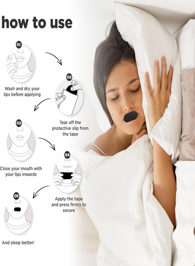 F4FIVE 30 Pcs Mouth Tape for Sleeping - Anti-Snoring Mouth Strips, Sleep Tape for Mouth Closure, Breathable Hypoallergenic Sleep Strips to Stop Snoring & Encourage Nasal Breathing - Image 4