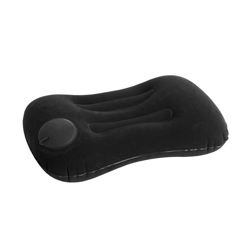 Outdoor Pvc Pillow Travel Camping Thick Flocking Rectangular Inflatable Pillow Nap Companion Square Pillow - Image 1