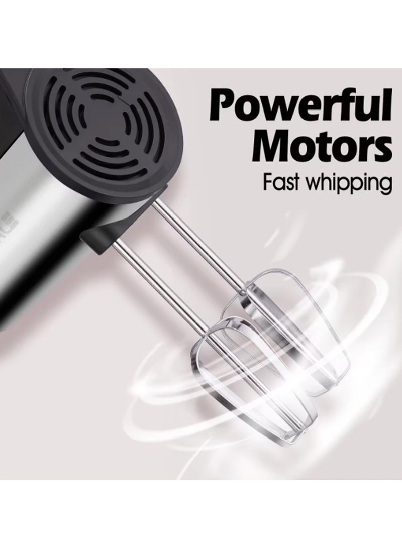 JAMAKY Italy Electric Egg Beater, with Italian technology Stainless Steel, 5 Speeds, 350 Watt, JMK6005, Italian - Image 3