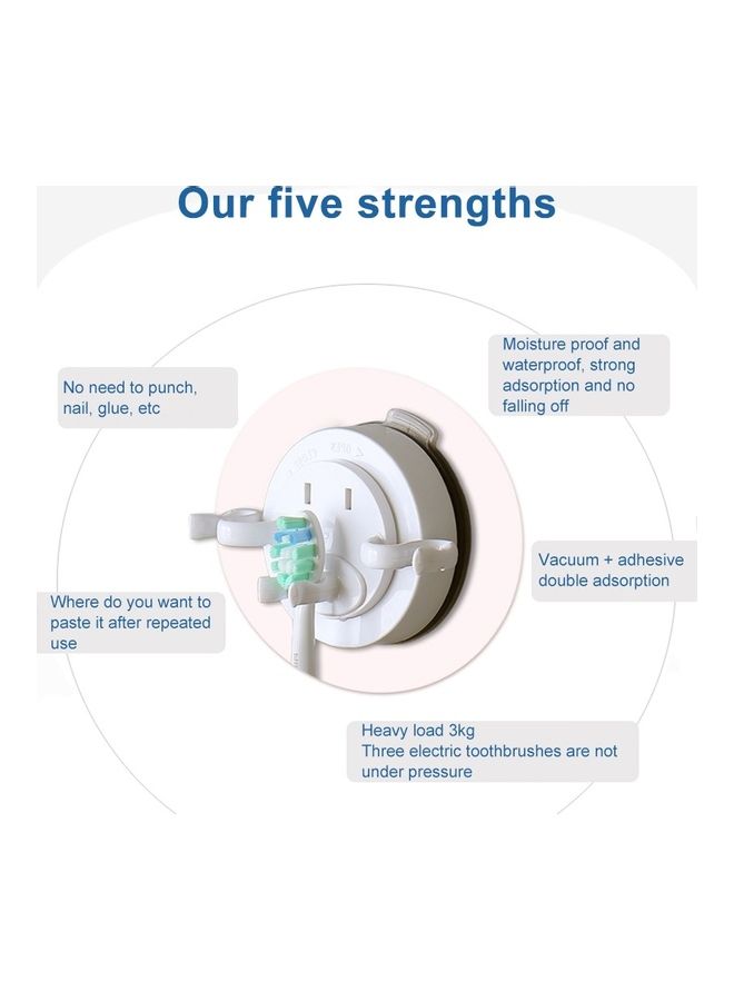 Electric Toothbrush Rack White 14x9x12cm  - Image 2