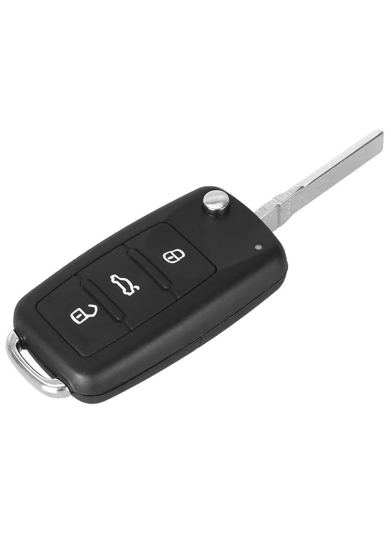 Rubik 3 Buttons Flip Folding Remote Car Key Shell Case with Uncut Blade for Volkswagen VW Tiguan Golf Sagitar Polo PASSAT B5 B6 GTI Jetta Hella Beetle CC EOS Phaeton Touareg  - Image 2
