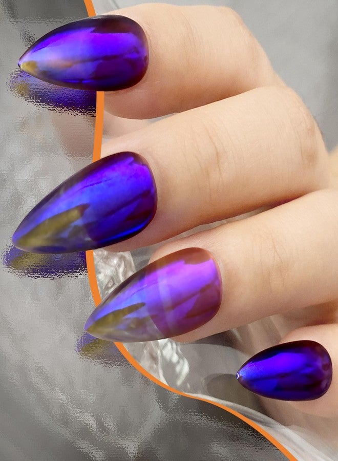 FNNZ Unicorn Chrome Nail Powder, Aurora Unichrome Mermaid Aurora Pigment Pearlescent Nail Art Glitter Dust Decoration for Home DIY Salon Manicure - Galactic Dream - Image 2