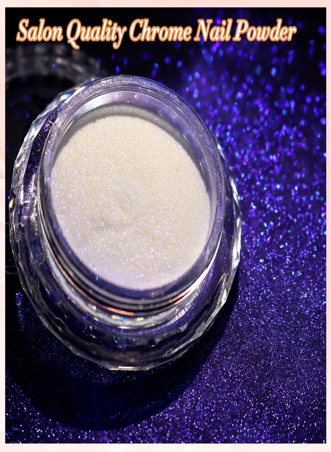 FNNZ Unicorn Chrome Nail Powder, Aurora Unichrome Mermaid Aurora Pigment Pearlescent Nail Art Glitter Dust Decoration for Home DIY Salon Manicure - Galactic Dream - Image 3