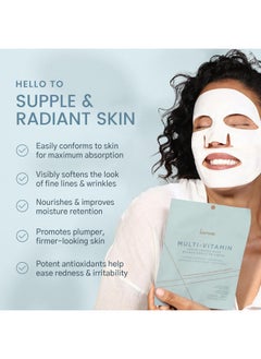 Karuna Skin Multivitamin Face Masks Skincare Musthave Creamcoated Vitaminrich Collagen Mask Facial Masks Face Mask Set 4 Sheets Per Pack  - Image 3