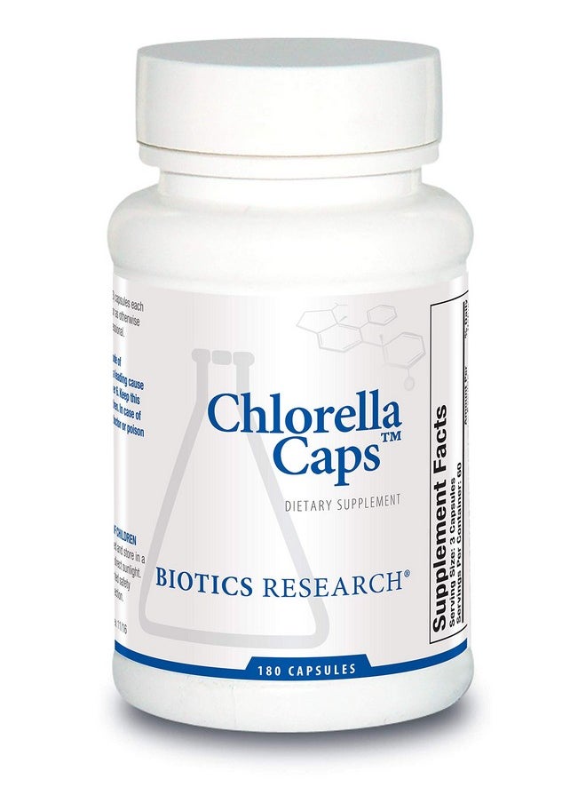 BIOTICS Research Chlorella Capsules Chlorella Supplements For Digestion Detox And Immune Support 180 Capsules  - Image 1