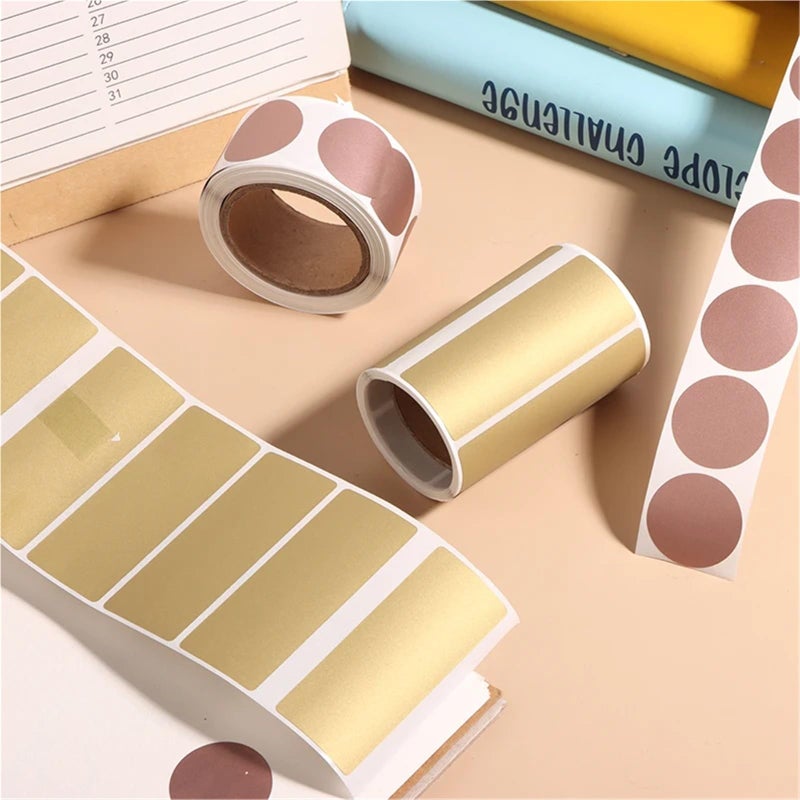 Scratch Off Stickers Labels Secret Code Cover Self Adhesive Activity Cards 1 Inch Gold Heart Shape - Image 4