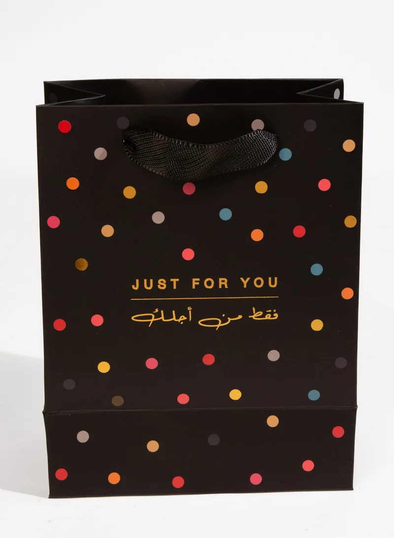 Share the Love Just for you, Black, Medium Gift Bag